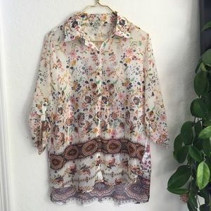 Floral Sheer Blouse